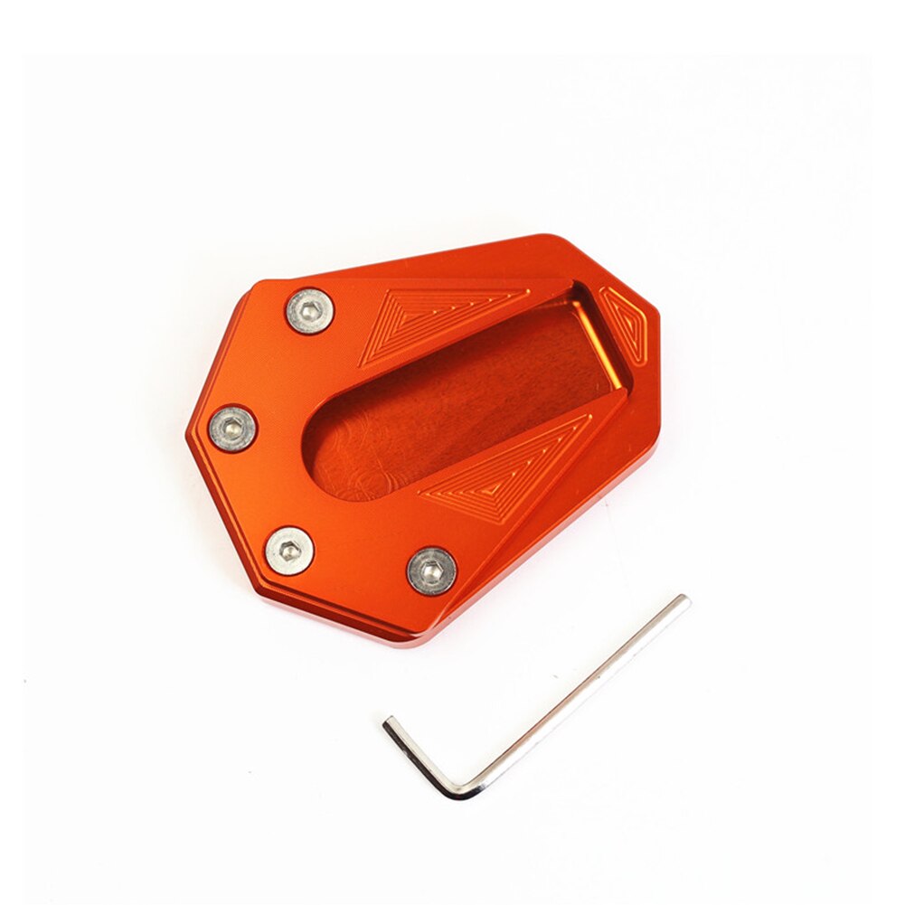 Support universel béquille protection Durable utile Support latéral en alliage d'aluminium plaque moto accessoires Extension pour Benelli 502: Orange