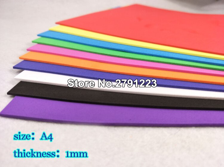 10 stks/partij Laagste Prijs 10 kleur A4 1mm Dikke Multicolor Spons Foam Papier Vouwen scrapbooking Paper Craft DIY 21*29.7*0.1 cm