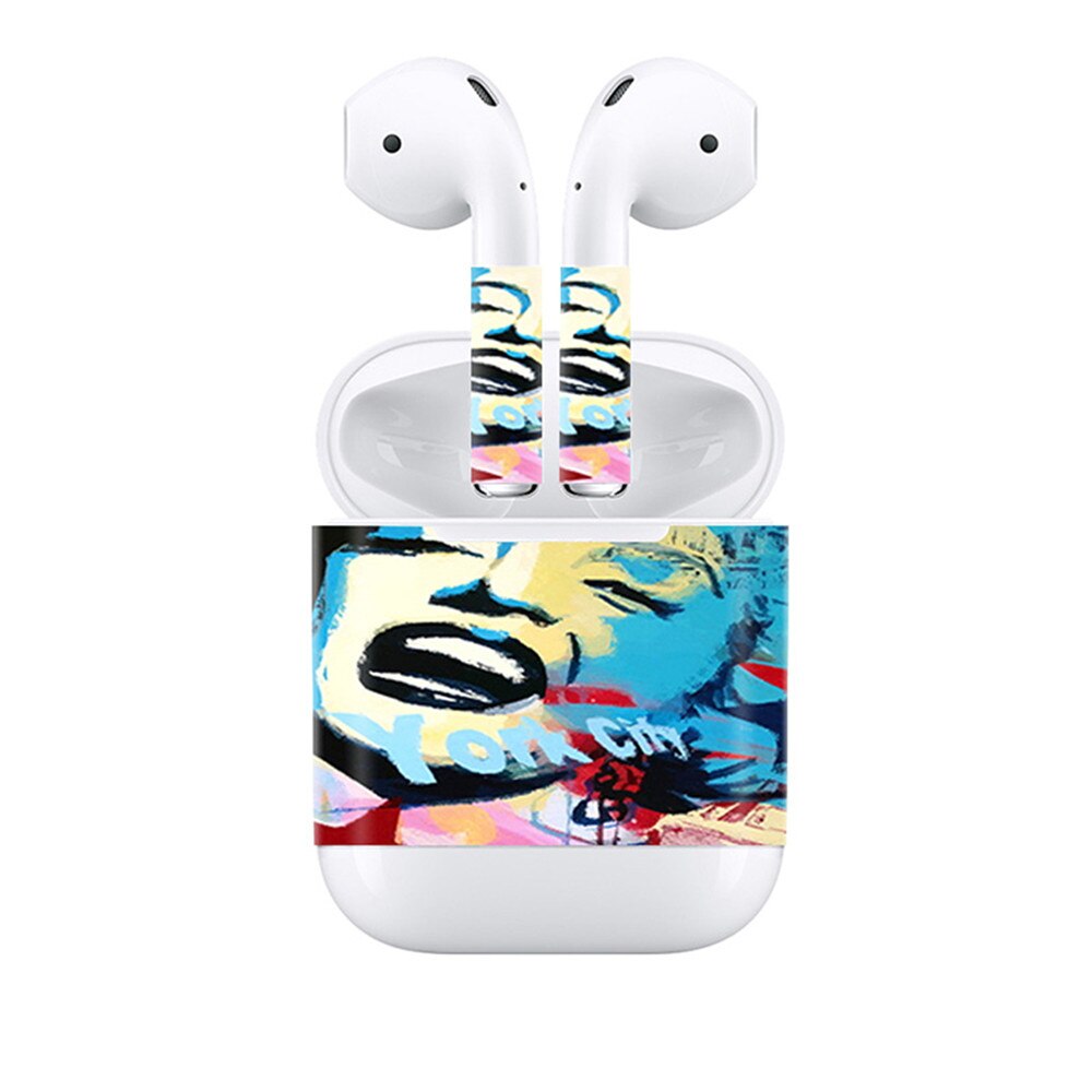 Caso protetor de poeira bonito adesivo interno para airpods 1 2 airpod pele capa protetora adesivos para apple air pods envoltório completo adesivo: TN-AirPods-1116