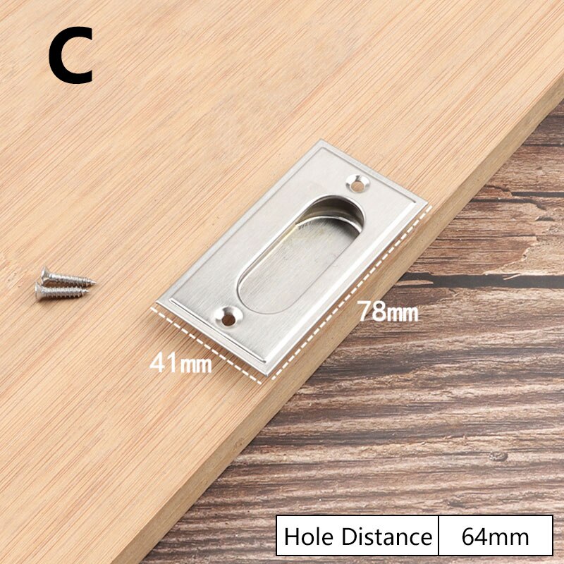 Moderne Onzichtbare Deur Handvat Ingebouwde Lade Eenvoudige Ronde Embeded Lade Deur Decor: C