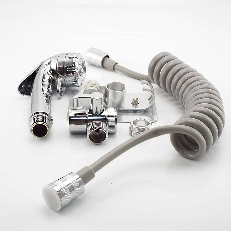 Wc Hand Held Bidet Spray Douchekop Set Systeem Slang Connector Douche Kit Klep Badkamer Bidet Sproeier Jet Tap Houder