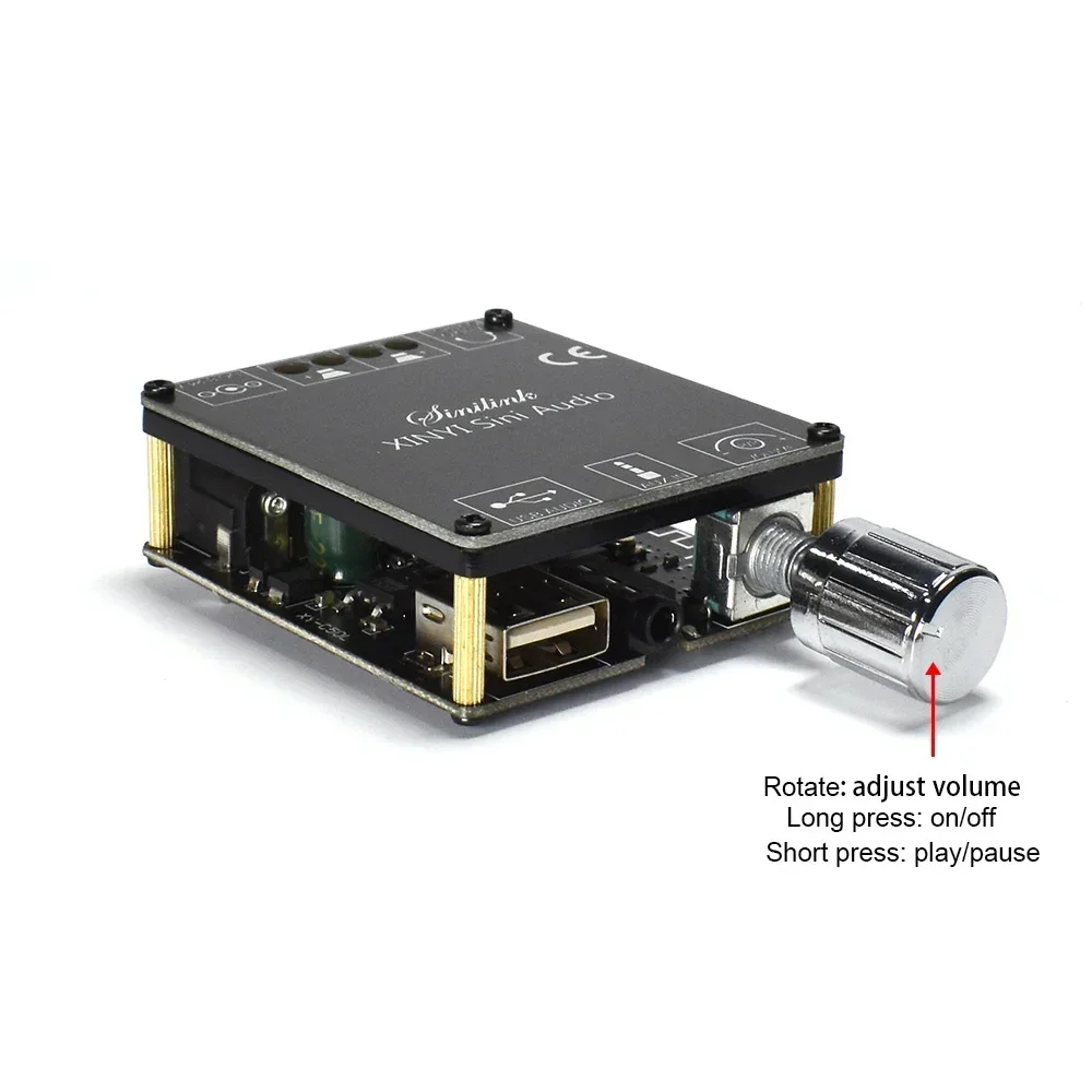 Altavoz de Audio estéreo portátil con vibración, 2x25W, con amplificador Clase D de 50W, Bluetooth 5,0, sistema HIFI DIY para cine en casa