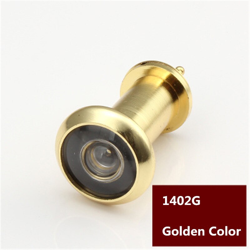 16mm Sicherheit Türklingel Katze Auge Mit Abdeckung 180 Grad Breite Kunststoff Objektiv Einstellbar Tür Zuschauer: golden Farbe