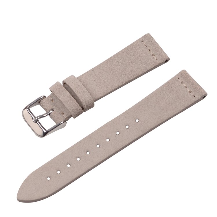 EACHE Suede Watch Leather Band Strap Beige Light&Dark Brown Black Grey Blue Watch Straps 18mm 20mm 22mm: beige / 22mm