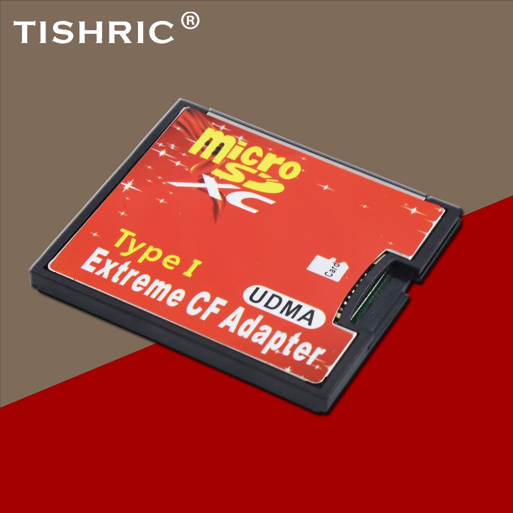 Originele Tishric Micro Sd Tf Naar Cf Adapter Microsd Sdhc Sdxc Flash Type I Memory Kaartlezer Converter Cardreader