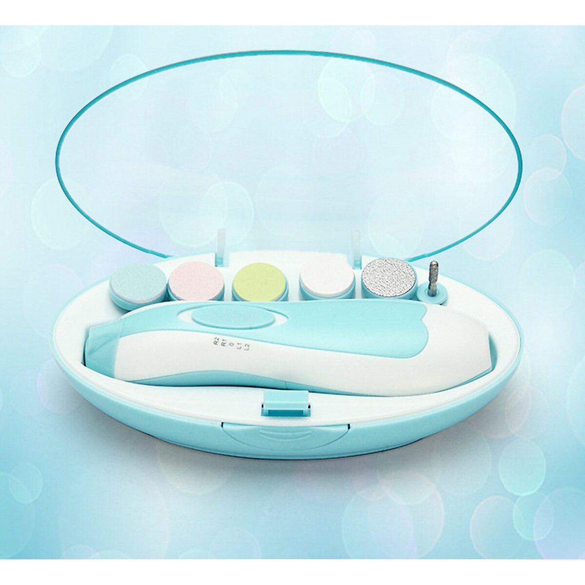 Dispositif de meulage électrique pour bébé | Coupe-ongles pour bébé avec 6 têtes de meulage, lime à ongles sûre pour femmes, outils de manucure et de pédicure