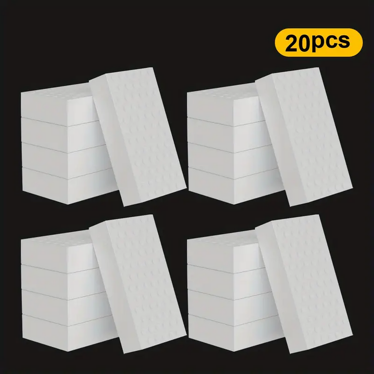 Magisk svampklut med høy tetthet, dobbeltsidig rengjøringssvamp, magisk nano oppvasksvampblokk, skokant eller grytesvamp: Mørk grå