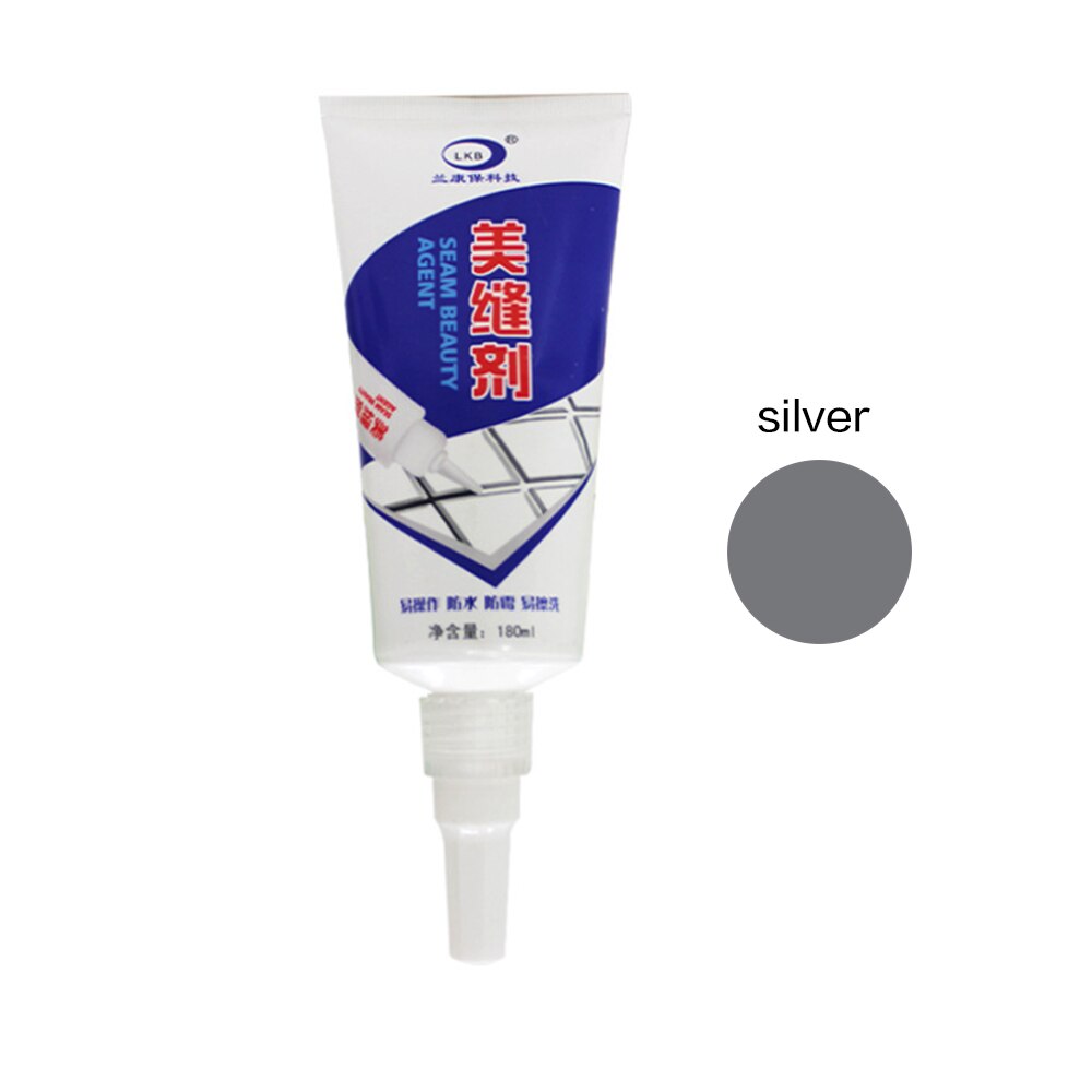 180Ml Tegel Kloof Filler Waterdicht Meeldauw Witte Muur Reparatie Latex Verf Epoxy Grout Mooie Naad Verf Cleaner Voor Floor reparatie: silver