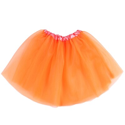 Baby jenter tutu skjørt barn danseskjørt vakkert gjennomskinnelig 3- lags nettgarn jenter sportsskjørt barneklær: Oransje