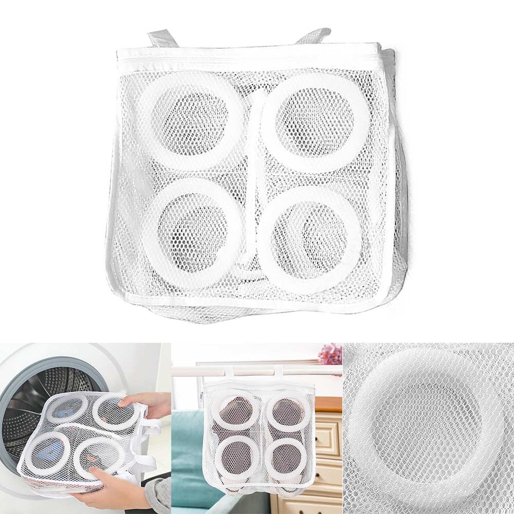 Durable Washing Shoes Net Washing Machine Cleaning Laundry Bag Case Shoe Hanging Bag Storage Organizer Home Cleaning Supplies