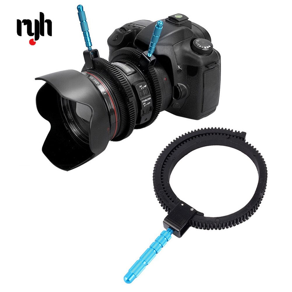 Voor Slr Dslr Camera Accessoires Verstelbare Rubber Follow Focus Gear Ring Riem Met Aluminium Grip Voor Dslr Camcorder Camera