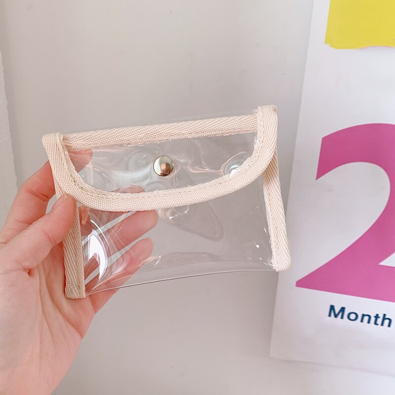 Impermeabile Trasparente Della Borsa Della Moneta del Supporto di Carta di IDENTIFICAZIONE del PVC di Modo Delle Donne Cassa di Carta Del Raccoglitore Sottile Della Carta di Credito Del Supporto di Carta Del Sacchetto: 13