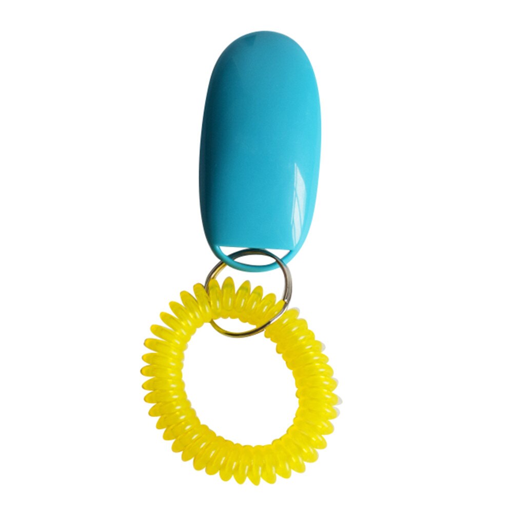 Outil de formation pour animaux de compagnie Portable chien bouton Clicker son formateur outil de formation pour animaux de compagnie bracelet accessoire maison chien outil de formation: Sky Blue