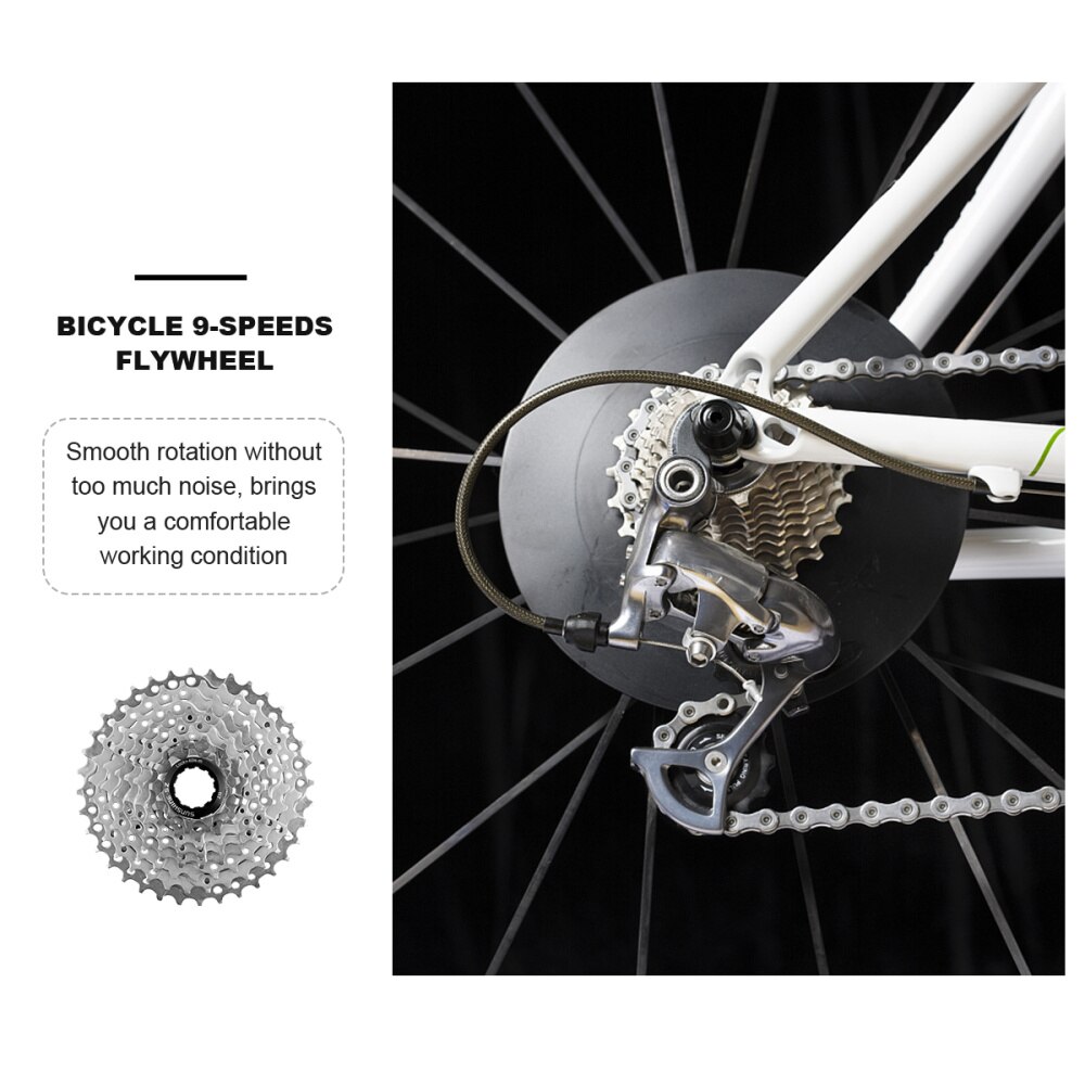 1Pc Flywheel Durable 9 Speed 11-36 Teeth Freewheel Bike Cassette Bike Parts Bike Accessories Toothed Wheel for Cycle