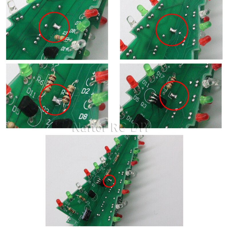 Weihnachten Baum LED DIY Kit Dreidimensionale 3D Rot/Grün/Gelb LED-Blitz Schaltung Teile Elektronische Spaß Suite Weihnachten