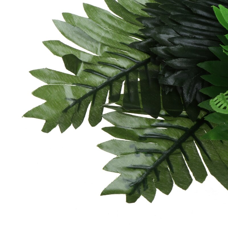 1 Bunch 18 Heads Artificial Silk Plants Cycas Palm Tree Garden Home Decoration D7WE