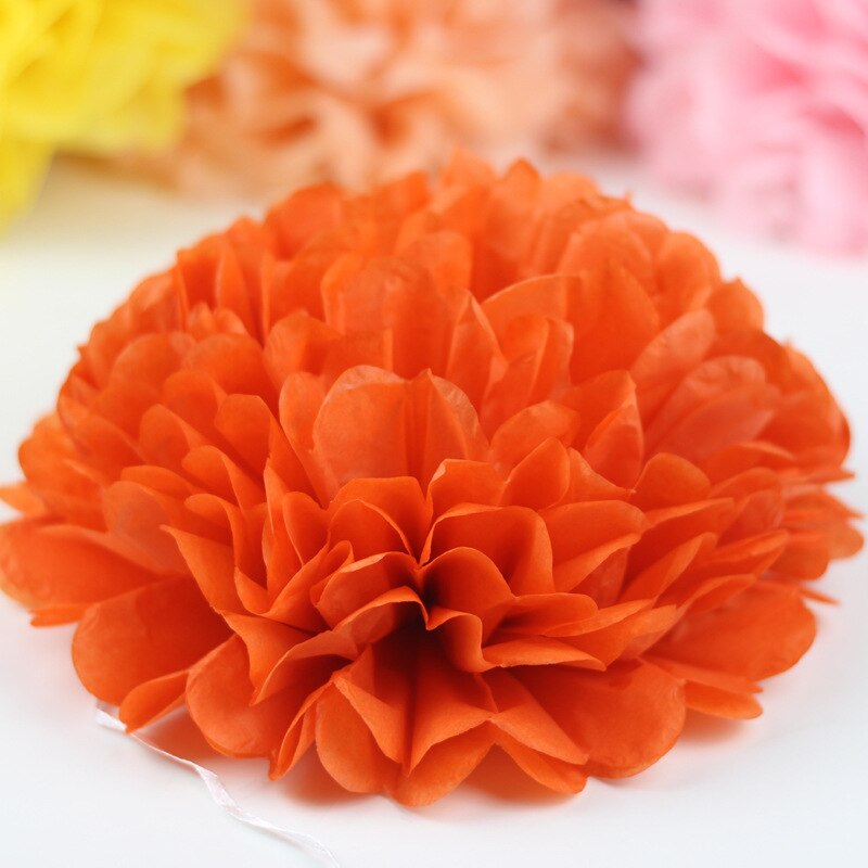 15cm farverige pompon silkepapir pom blomsterkugler til bryllup boligdekoration fødselsdagsfest indretning diy håndværk papir blomst: G