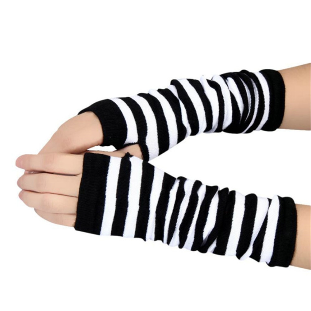 Guantes de invierno para mujer, brazo de muñeca, calentadores de mano, tejidos largos, guantes sin dedos, manoplas para ir de compras перчатки guantes sea3