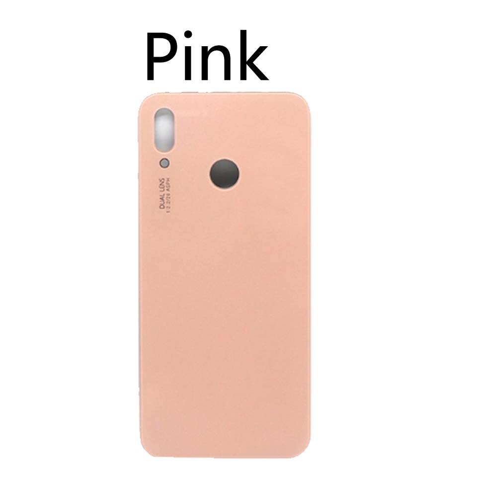 Back Glass For Huawei-P20 Lite Battery Back Cover Replacement For Nova 3E / P20 Lite Housing Chassis Shell replacement: Pink-No tool