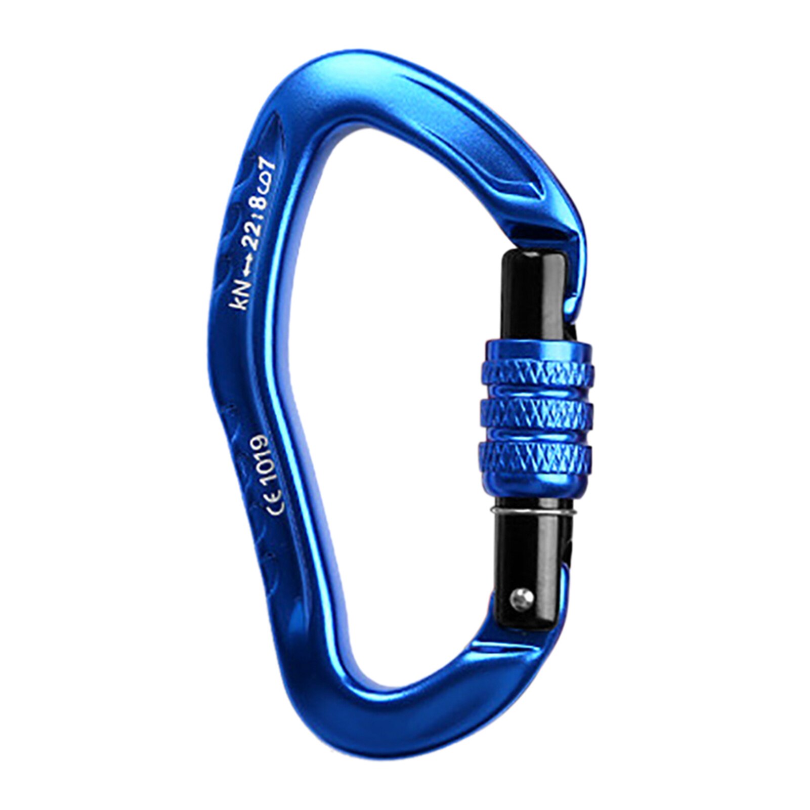 22KN D-Shaped Carabiner Lock Heavy Duty Aluminum Alloy Carabiner Spring-Loaded Gate Buckle Survival Equipment Lock Buckle