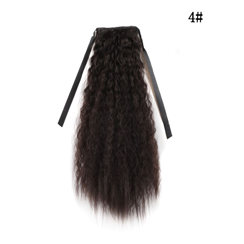 Synthetic Ponytail Wate Wave Long High Temperature Fiber Tie on Hair Extensions For Girls Party Clip in Hairpieces OLD STREET