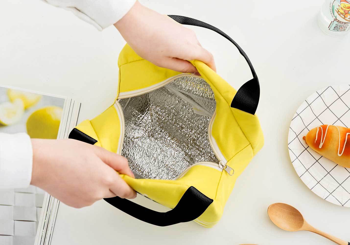 Lancheira térmica portátil isolada, bolsa oxford à prova d'água para carregar piquenique com zíper