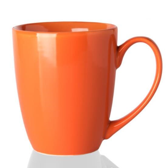 Tasses à café en porcelaine, en céramique, simples, colorées, pour le bureau, articles ménagers, couleur bonbon, pour le petit déjeuner, pour le lait: Orange