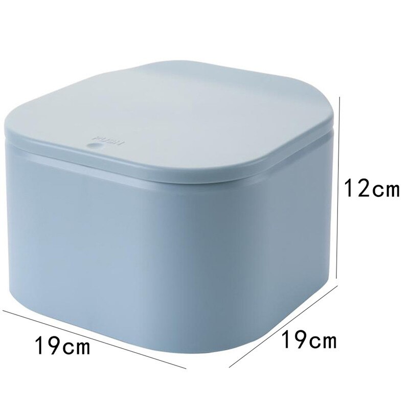 Mini cubos de basura multifunción con tapa a presión para escritorio, Cubo de almacenamiento de basura para cocina y oficina, 1 unidad