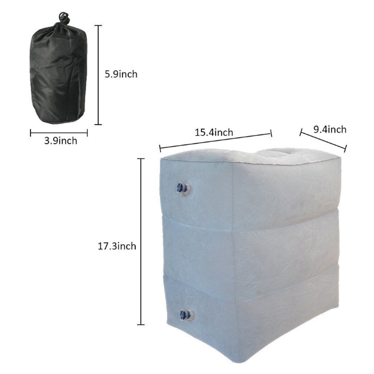 Newest Useful Inflatable Portable Travel Footrest Pillow Plane Train Kids Bed Foot Rest Pad