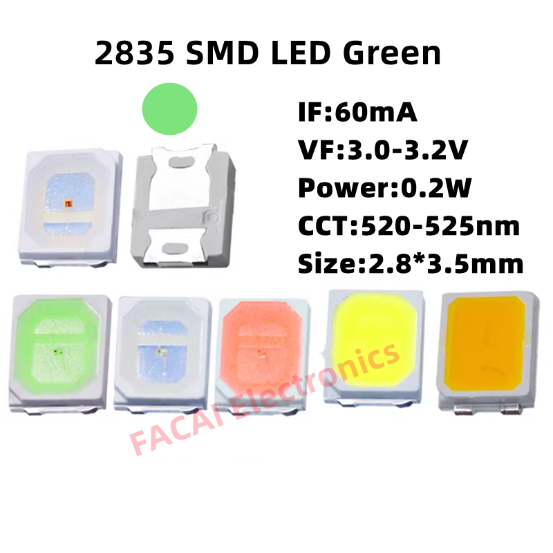 2835 SMD LED Red Yellow Green White Blue Orange Pink Ice Light Emitting Diode 100pcs/Lot: Beige