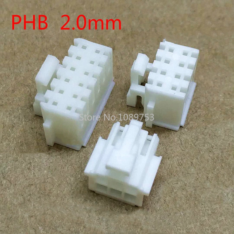 50 Stuks Micro Mini Phb 2.0 Mm Female Behuizing Connector Dubbele Rij Gesp Plastic Shell 2X2 P 2X3 P 2X4 P 2X5 P 2X6 P 2X7 P 2X8 P 2X9 2X10 P