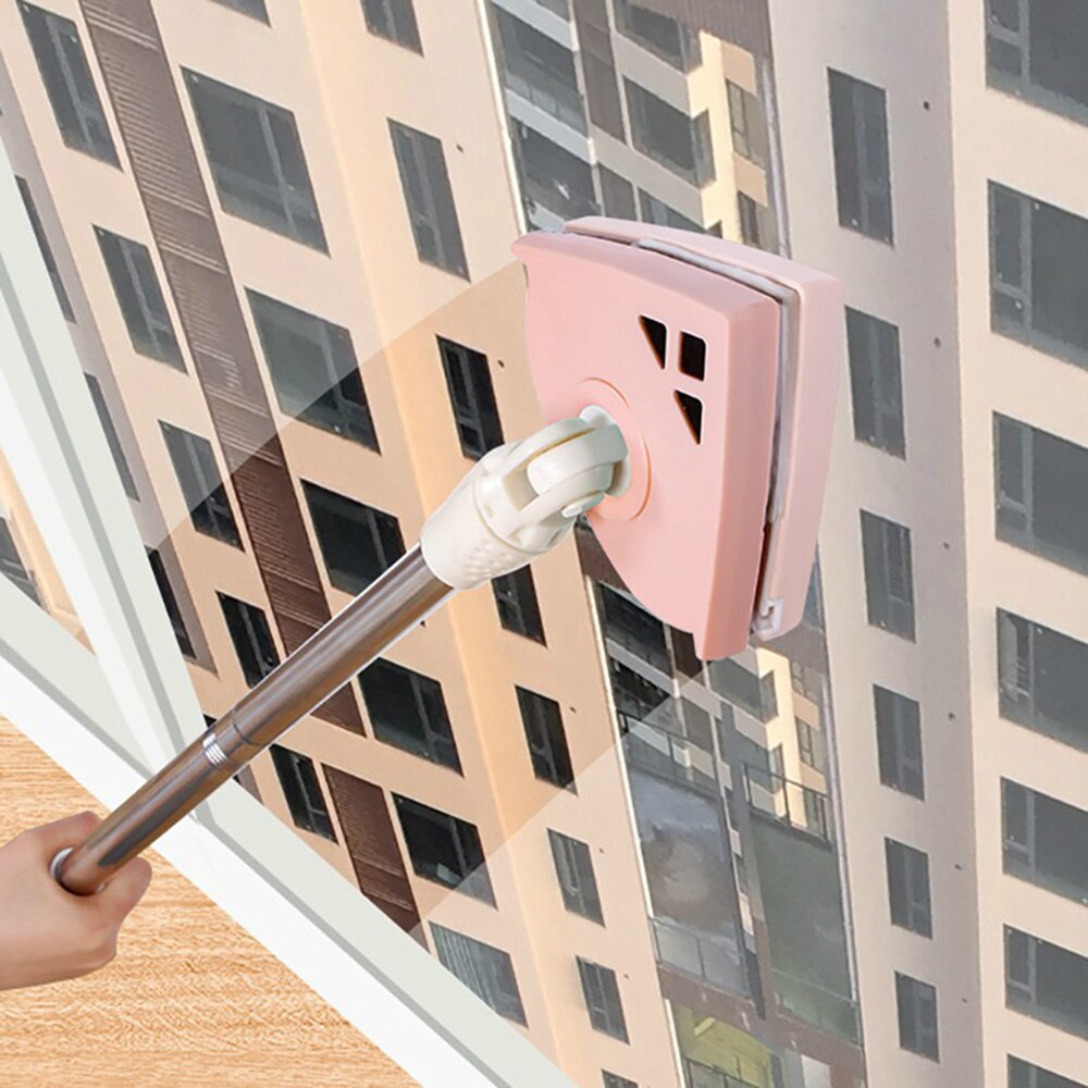 Limpiacristales con imán de barra larga, limpiador de ventanas de 5-36mm para el hogar y la Oficina, cepillo magnético de construcción alta para limpiar ventanas