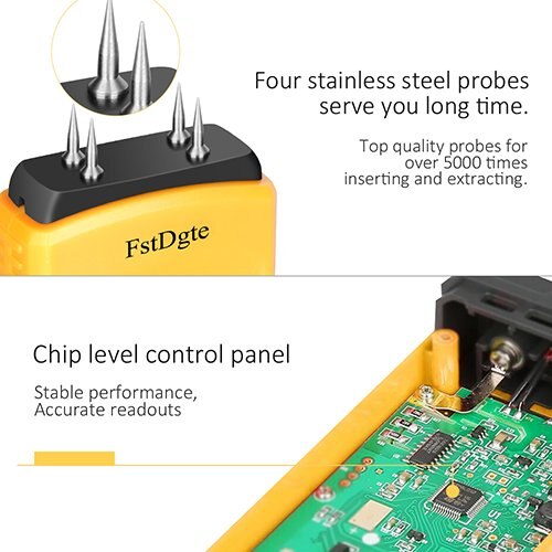LCD digitale hout vochtmeter met 4 pins Boom Bamboe Papier Hout Vochtmeter tester Boom detector