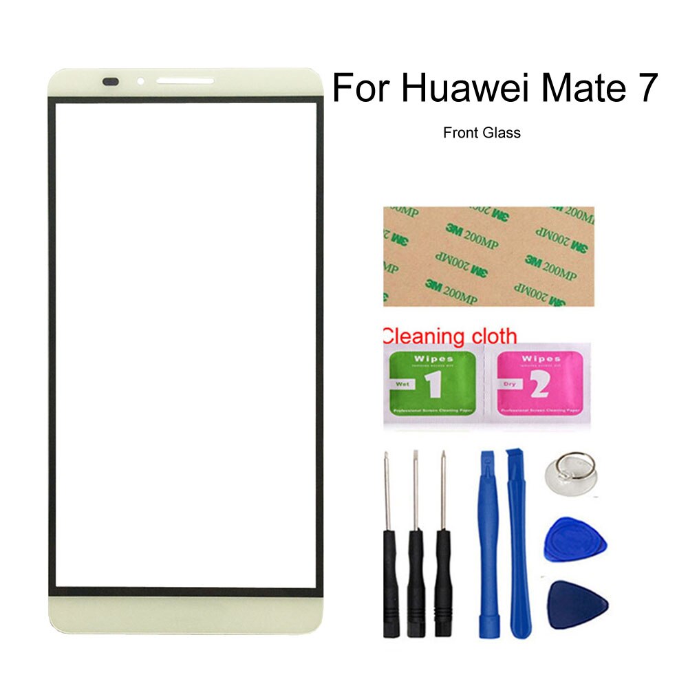Mate 9 Mobile Écran Tactile En Verre Extérieur Pour HuaWei Mate 9 8 7 Mate9 Mate8 Mate7 Avant Remplacement de Panneau de Verre: Mate7 White