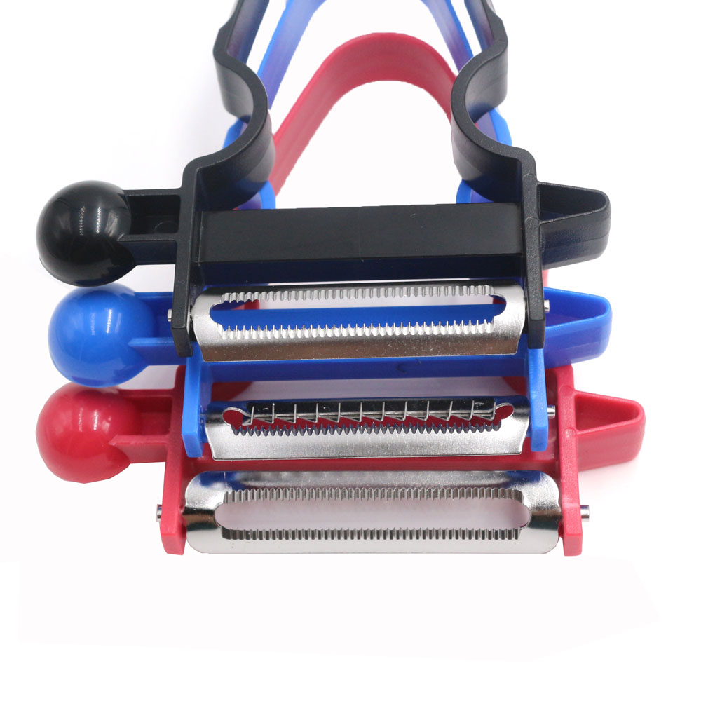 Multitrancheuse magique Trio Peele trancheuse déchiqueteuse éplucheur Julienne Cutter Multi peau lame inox râpe Zesters outil de cuisine