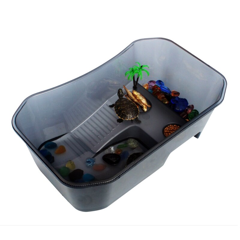 Open Turtle Tank with Terrace Water Turtle Box Brazilian Tortoise Tortoise Basin