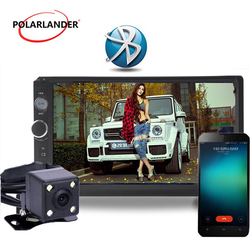 7'' USB/TF/FM Touch Screen Head Unit Radio Car Stereo MP5 Player Remote Control Bluetooth 2Din Mirror Link For Andriod