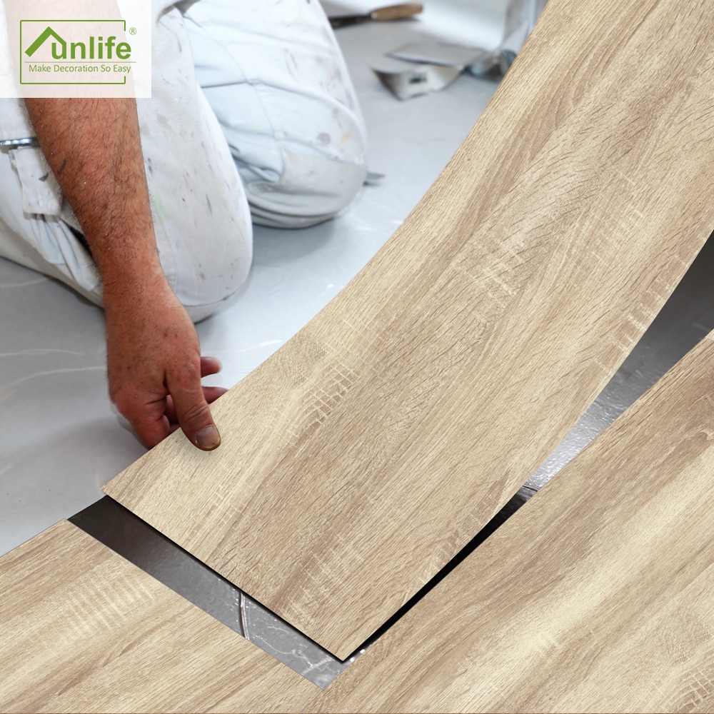 Funlife®20x300cm Camphar Wood Ground Floor Sticker PVC Waterproof Wall Sticker for Bedroom Bathroom Kitchen Furniture Home Decor