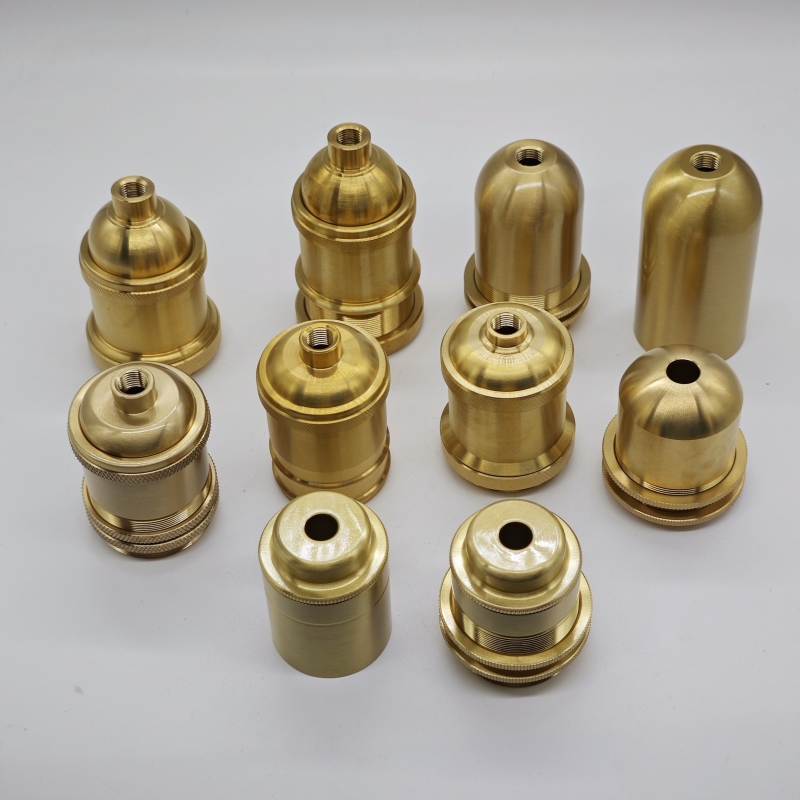 Edison DIY lamp holder for shade Pure brass material vintage threaded Socket Bulb Fitting E27 UL/CE lighting copper base