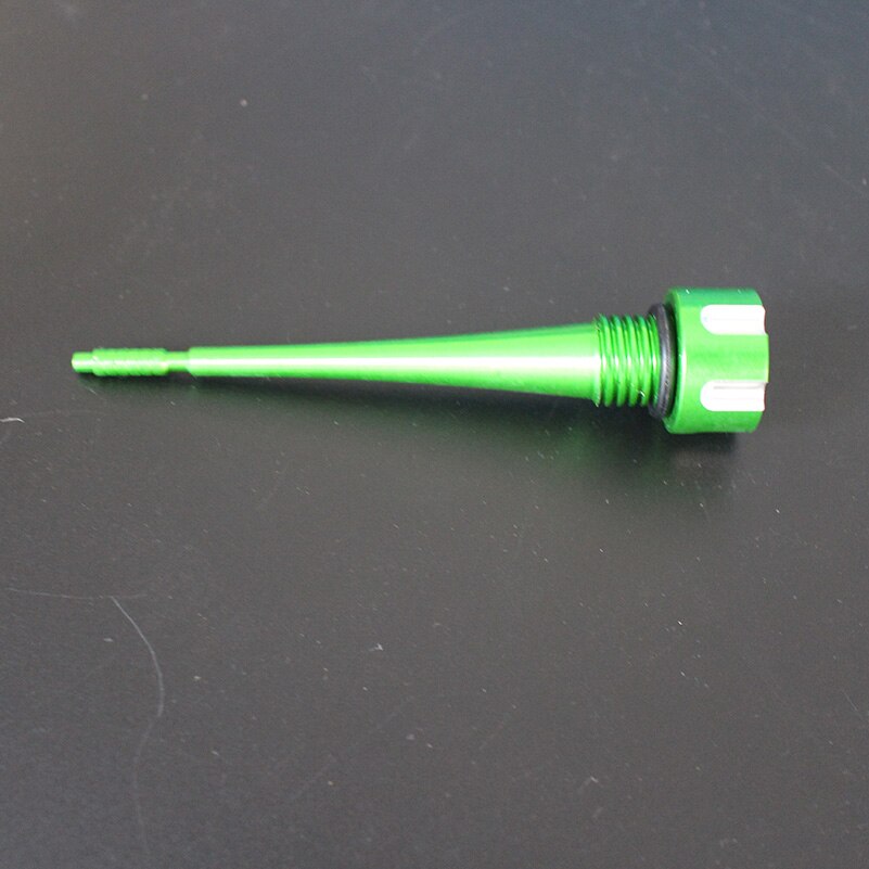 Cnc motorolie dipstick termometer dele olie tank dipstick 110/125/140cc til for abe pitbike: Grøn