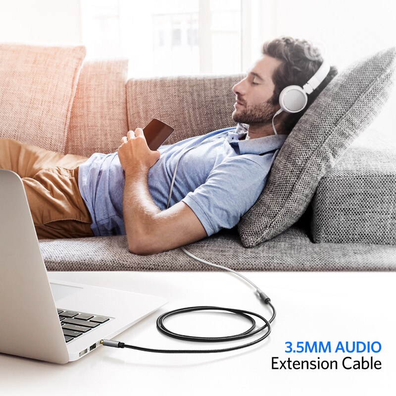 Ugreen 3,5mm Erweiterung Audio- Kabel Männlichen zu Weiblichen Aux Kabel Kopfhörer Kabel 3,5mm verlängerung kabel für iPhone 6s MP3 MP4 Spieler