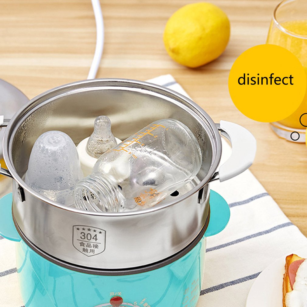 Stainless Steel Timer Double-Layer Egg Boiler Humanized Handle Antipyretic Steamed Pasta Fried Egg Egg Custard