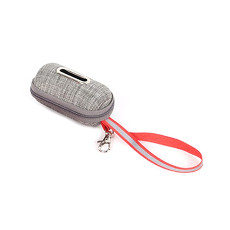 Poche portative de support de sacs de ramassage de chiot de distributeur de sac de merde de chien de compagnie avec la boîte à ordures de déchets de nettoyage de corde: Dark Gray