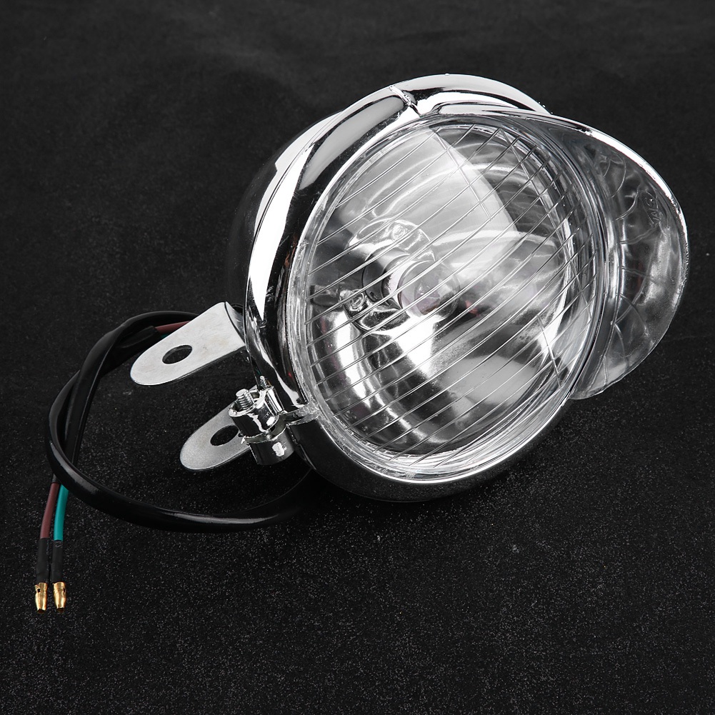 Motorfiets Universele DC 12V Retro Mistlampen Koplamp Lamp Moto Werken Spot Light Head Lamp Wit Auto Koplamp