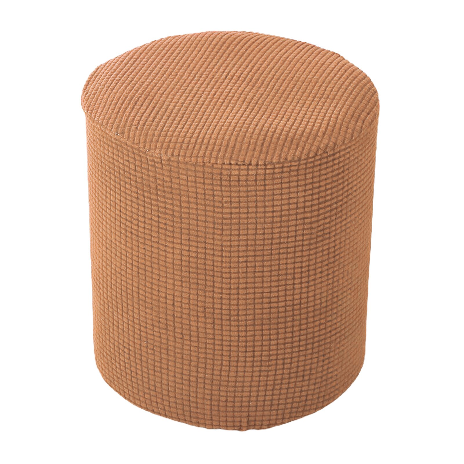 Stretch ottoman hoes bankhoezen opvouwbare opbergkruk meubelbeschermer ottoman hoezen voor voetenbankje zacht: Koffie