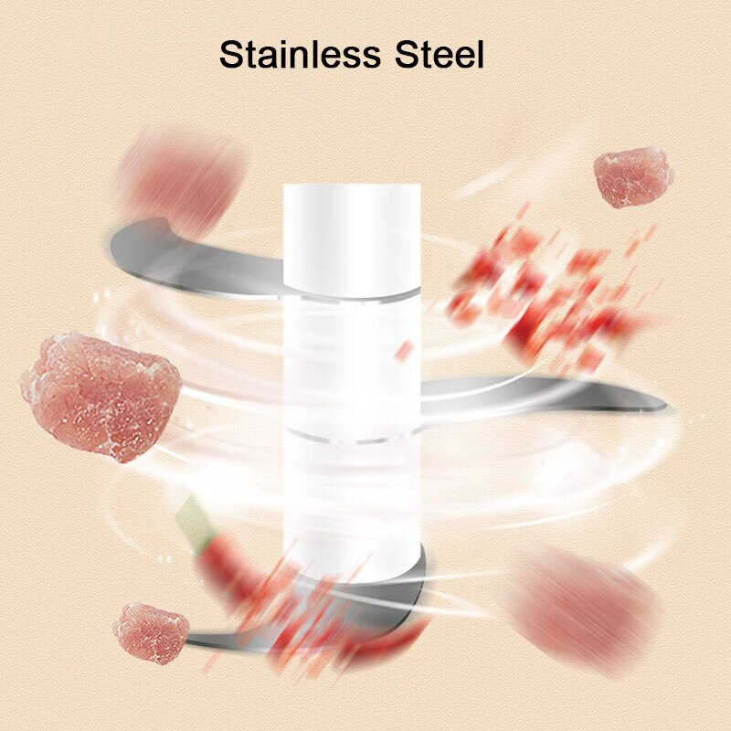 40W Power Electric Food Garlic Grinder Chopper USB Rechargeable Vegetable Crusher Press Meat Fruit Mini Processor for Baby Food