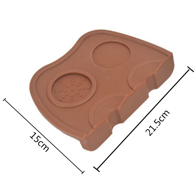 Barista koffie antislipmat espresso latte art pen tamper houder pad koffiezetapparaten tampers koffiemaling zachte siliconen mat #6: Dubbele l koffie