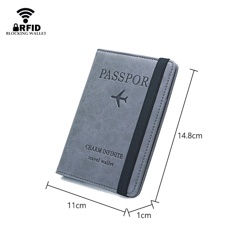 Rfid Vintage Zaken Passport Covers Holder Multifunctionele Id Bank Card Portefeuilles Vrouwen Mannen Credit Kaarthouder Case Reizen Portemonnee