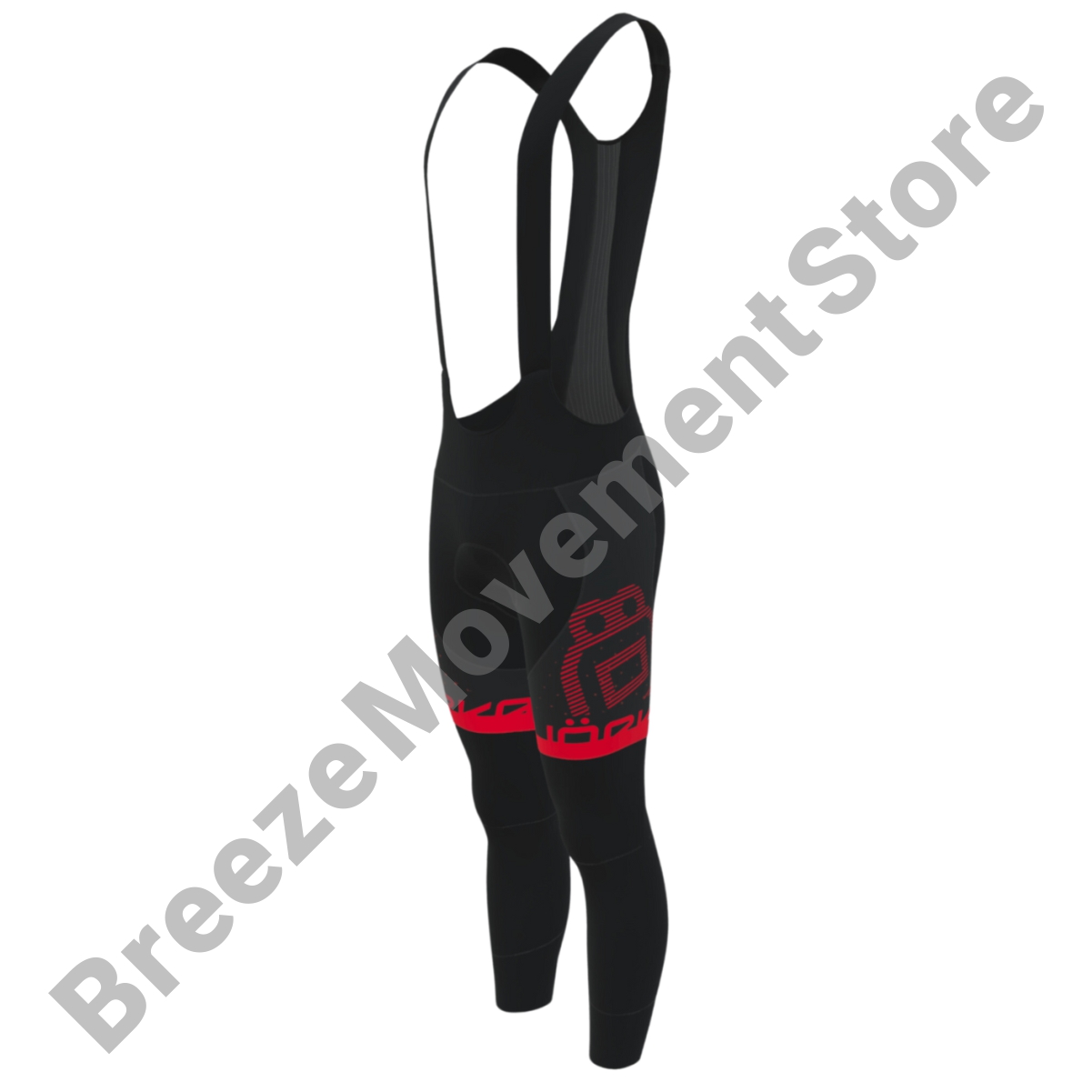Nuevos pantalones con pechera de ciclismo para hombre BJO RKA coloridos pantalones térmicos de lana de invierno 20D pantalones largos para montar en bicicleta: L / Rojo