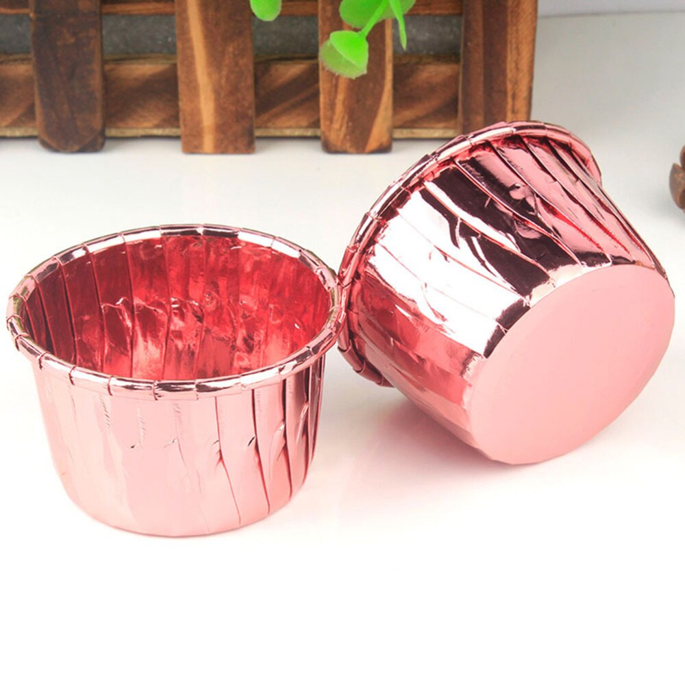 100 stuks cakevormpjes hittebestendig gekruld papier wegwerp cupcakevormpjes feestbenodigdheden muffinvormpje voor het bakken van bruiloften